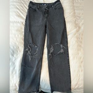 Holster Women's Distressed Black Ultra High-Rise Dad Jean